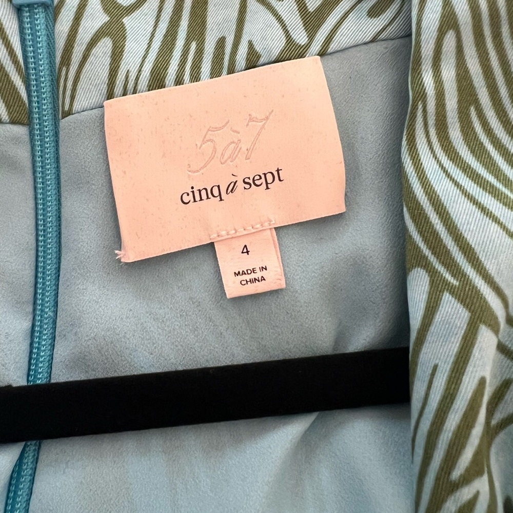 Cinq à Sept Blue and Green Midi Dress - Picture 2 of 5